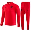 CR Flamengo Quarter Zip Trenings Collegegenser Set 23-24 Rød - Herre